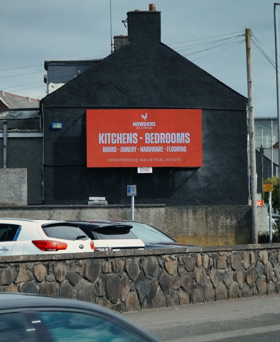 Howdens advertisement on our Ballymena Digital Screen