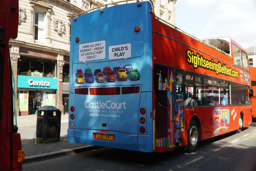 Castlecourt ad on back of sightseeing