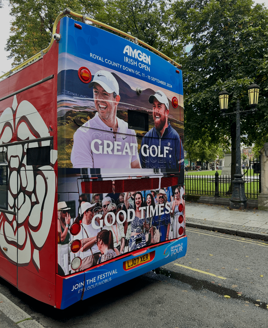 Agencies can have their advertisements viewable throughout Belfast on Sightseeing Belfast Bus Tours